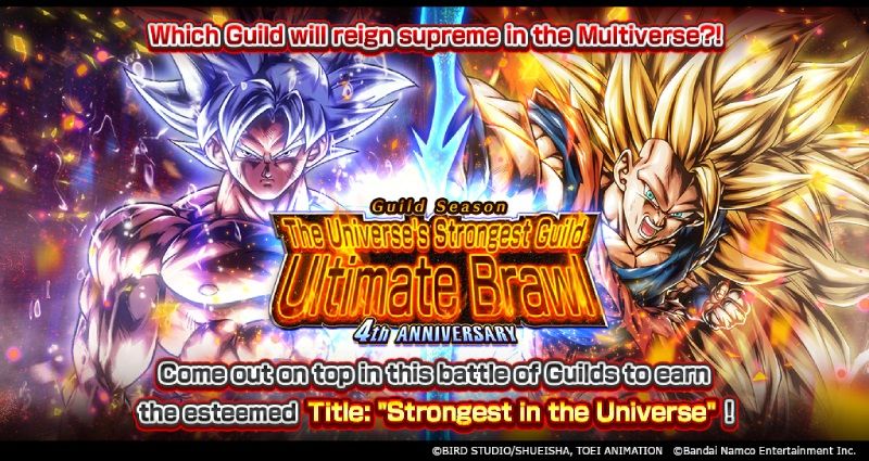¡La temporada de gremios "The Universe's Strongest Guild Ultimate Brawl 4th ANNIVERSARY" ya está disponible en Dragon Ball Legends!